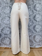 1970s Richard Shops Linen Lace-Up Trousers