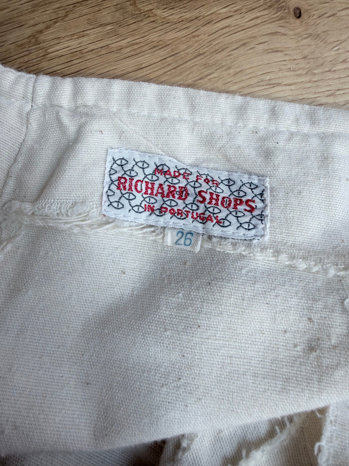 1970s Richard Shops Linen Lace-Up Trousers
