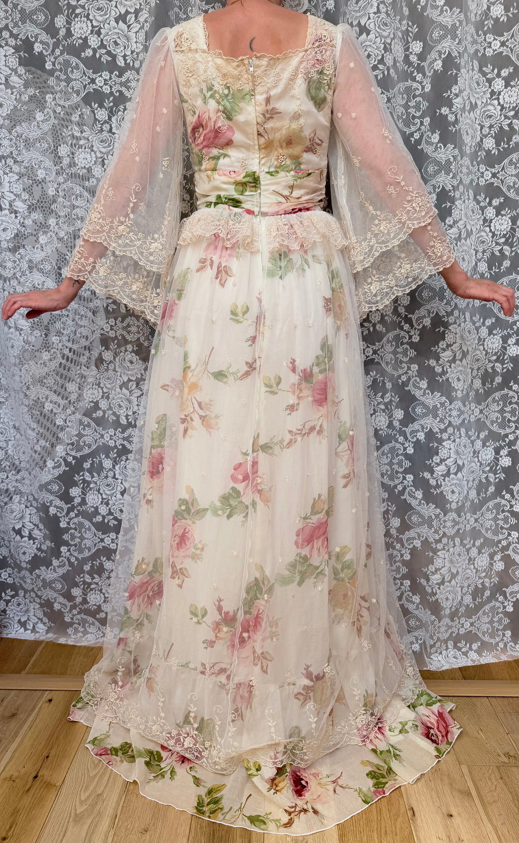 Vintage 1970s Annie Gough at Gemini Bridal Lace Gown | Fairy Tale Dress