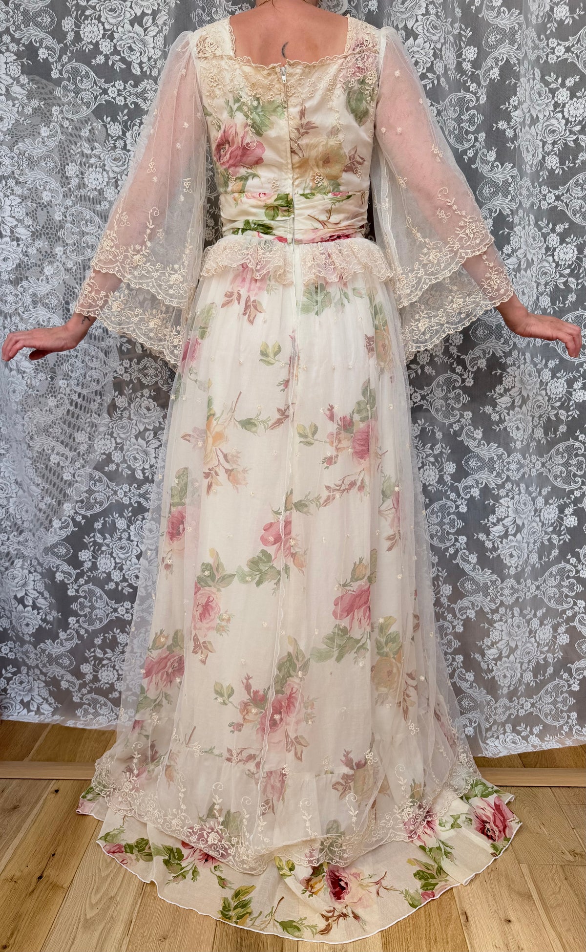 Vintage 1970s Annie Gough at Gemini Bridal Lace Gown | Fairy Tale Dress
