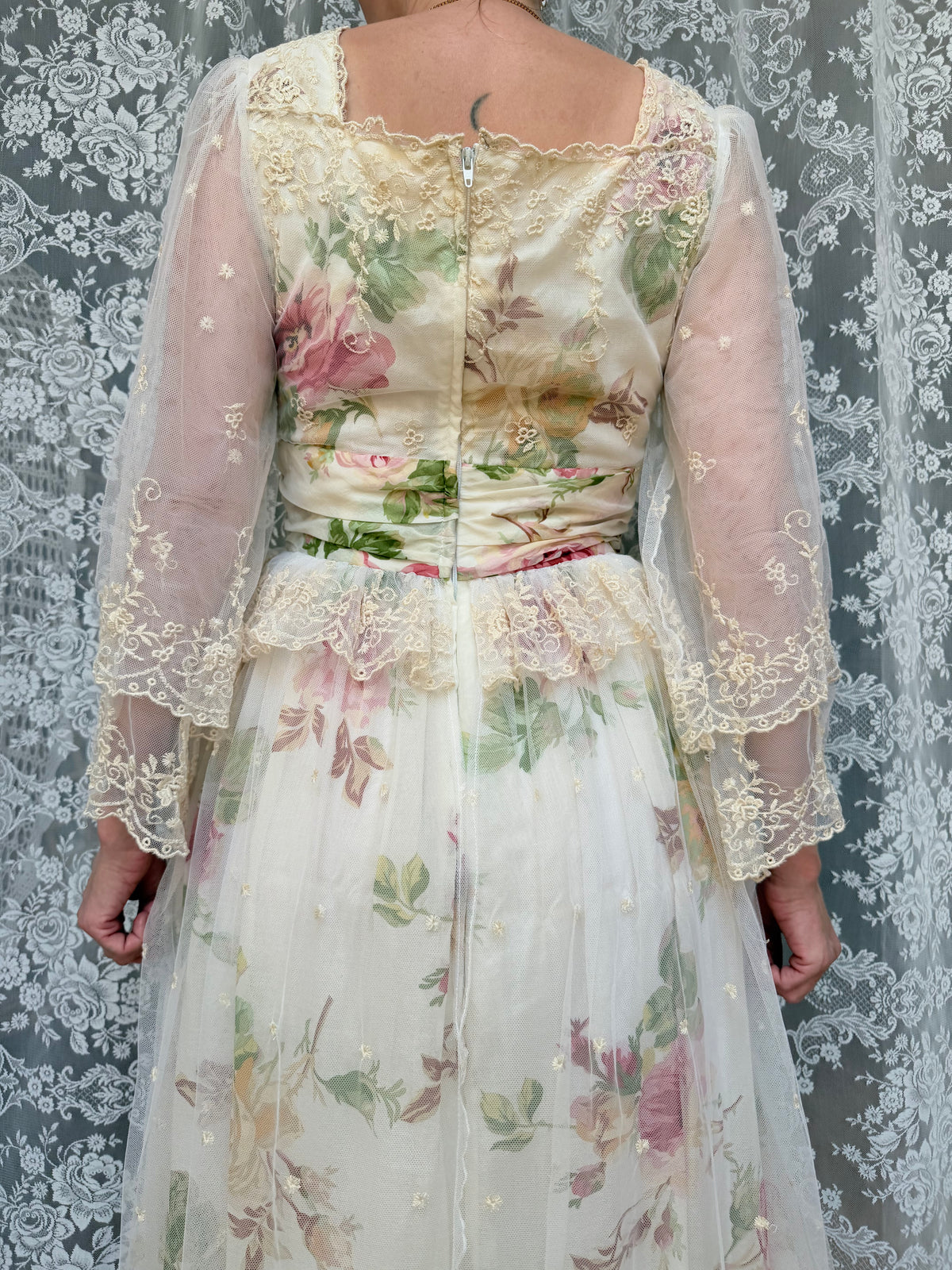 Vintage 1970s Annie Gough at Gemini Bridal Lace Gown | Fairy Tale Dress
