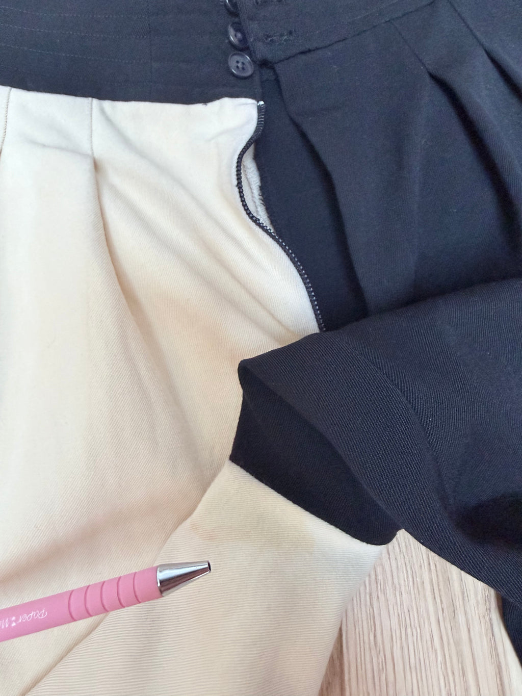 Vintage 1980s YSL Rive Gauche Picasso Collection Black & Cream Suit