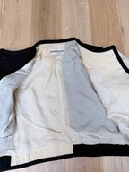 Vintage 1980s YSL Rive Gauche Picasso Collection Black & Cream Suit
