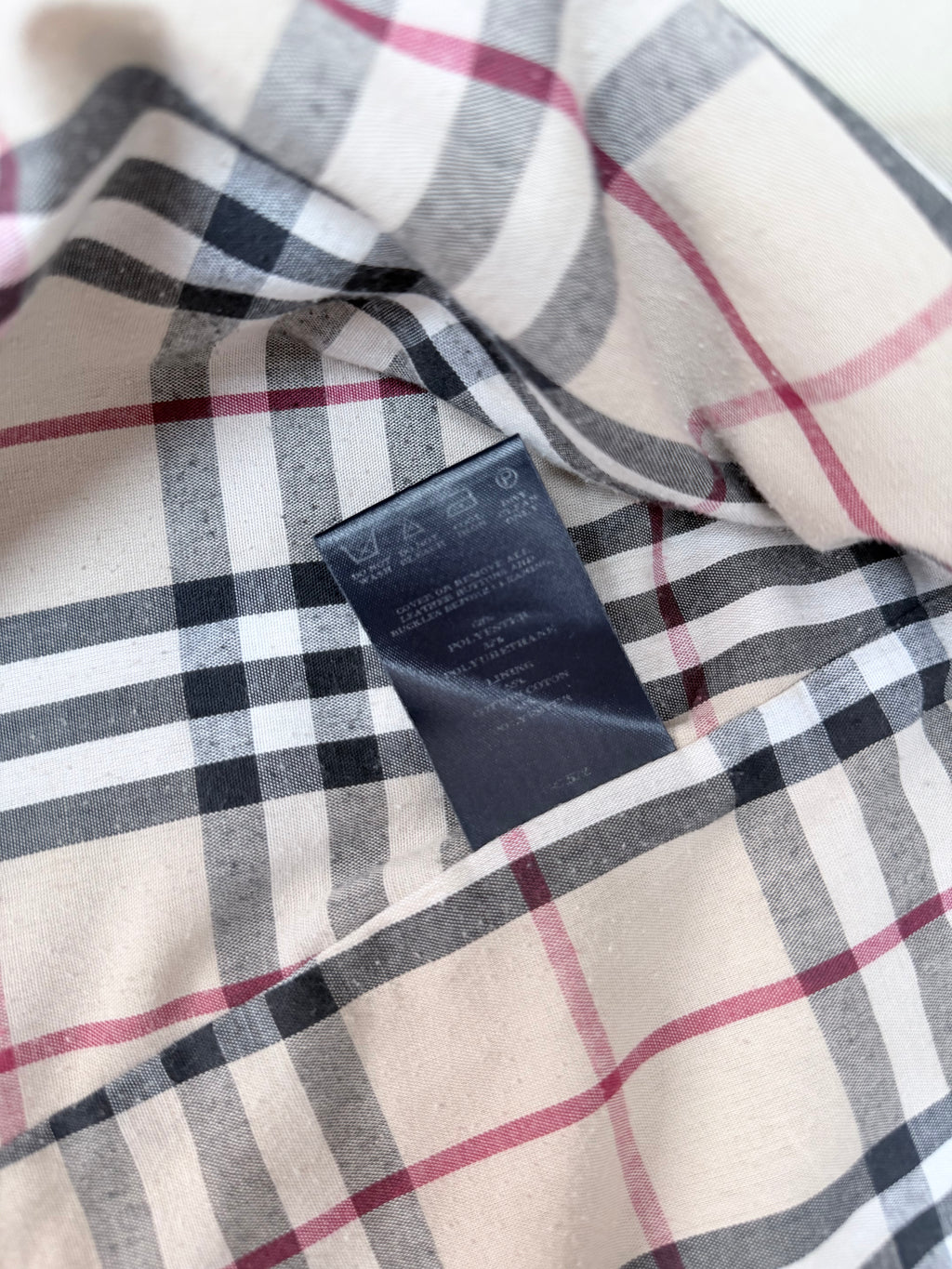 Vintage 1970s/1980s Burberry Beige Single-Breasted Mac Coat with Check Lining