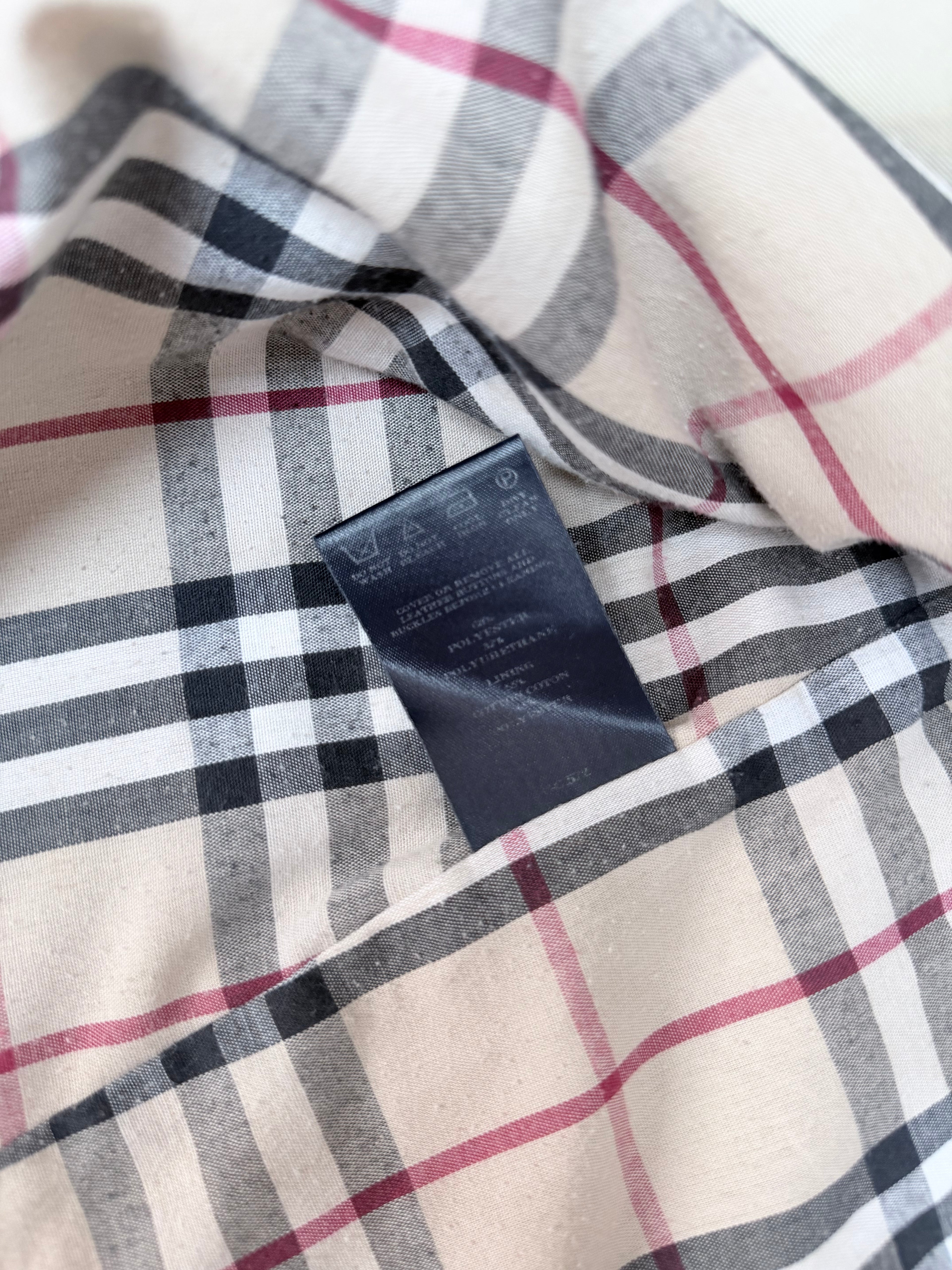 Vintage 1970s/1980s Burberry Beige Single-Breasted Mac Coat with Check Lining