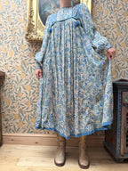 Vintage 1970s Phool Paisley Block Print Bohemian Dress