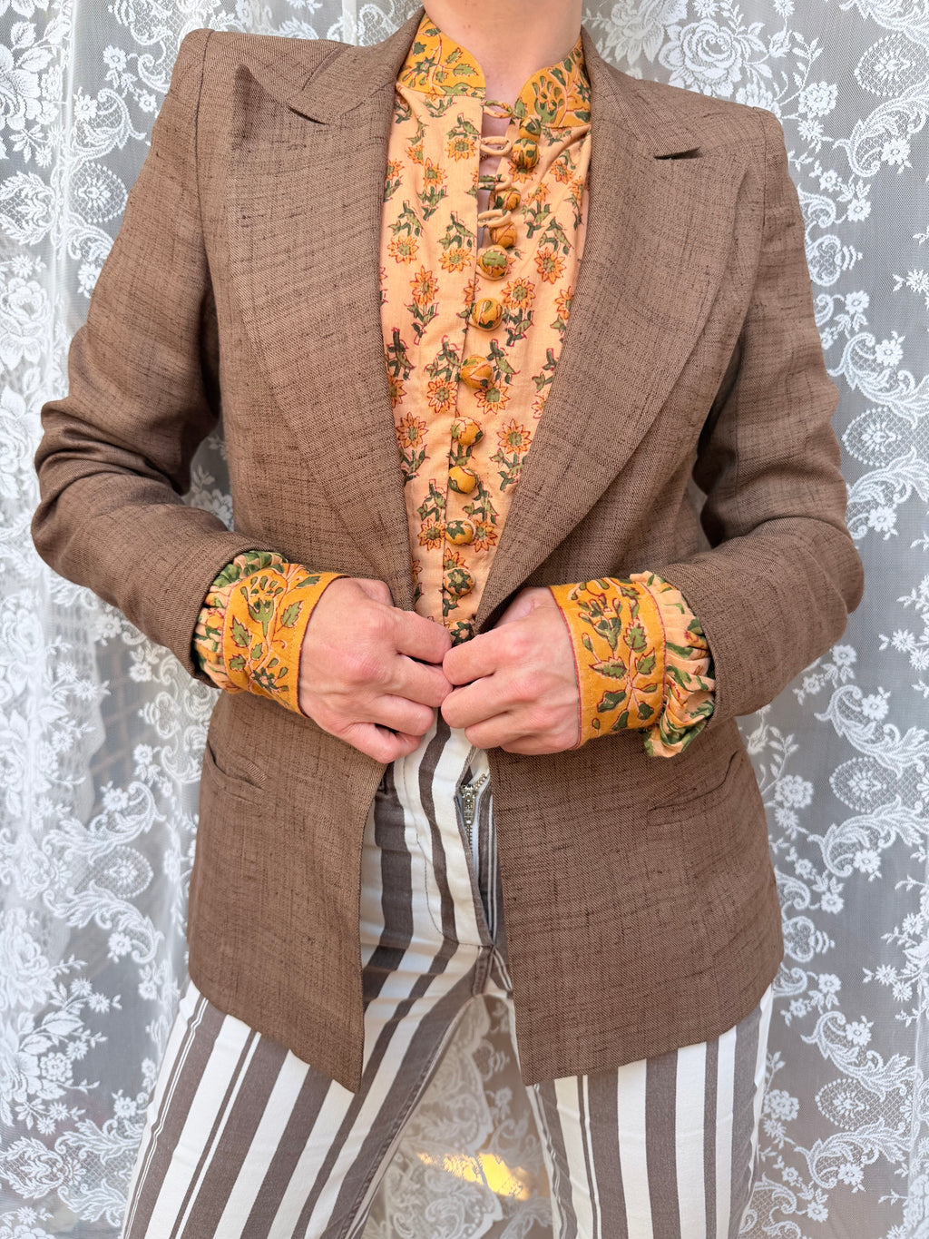 Vintage Mary Quant Brown Wool Blazer | Made in England