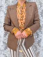 Vintage Mary Quant Brown Wool Blazer | Made in England