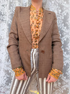 Vintage Mary Quant Brown Wool Blazer | Made in England