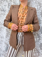 Vintage Mary Quant Brown Wool Blazer | Made in England