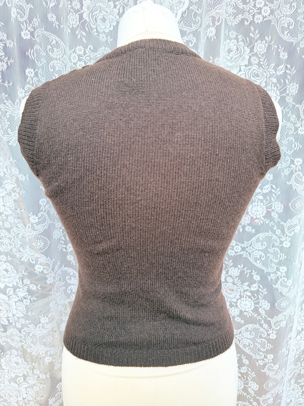 Rare Vintage 1970s Biba Gold Stripe Wool Vest
