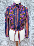 Rare Vintage 1960s/70s Hettlage Psychedelic Floral Dagger Collar Jacket