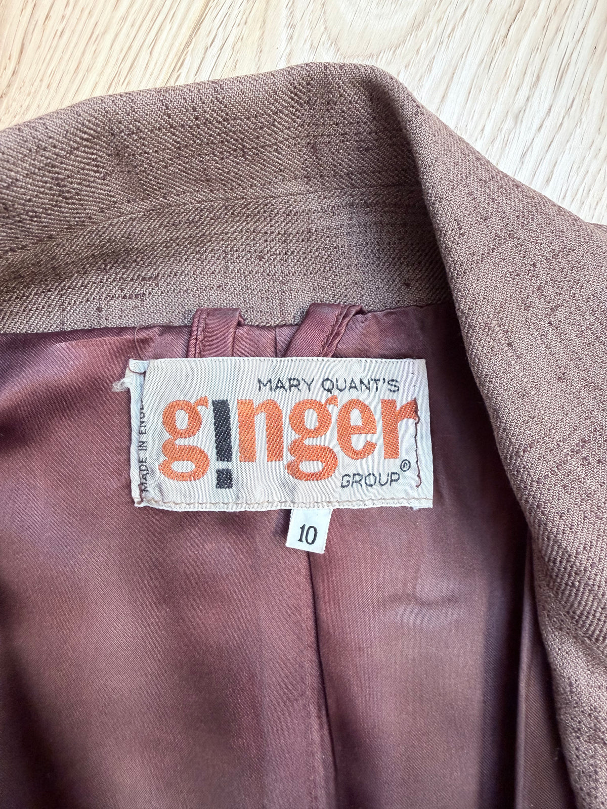 Vintage Mary Quant Brown Wool Blazer | Made in England