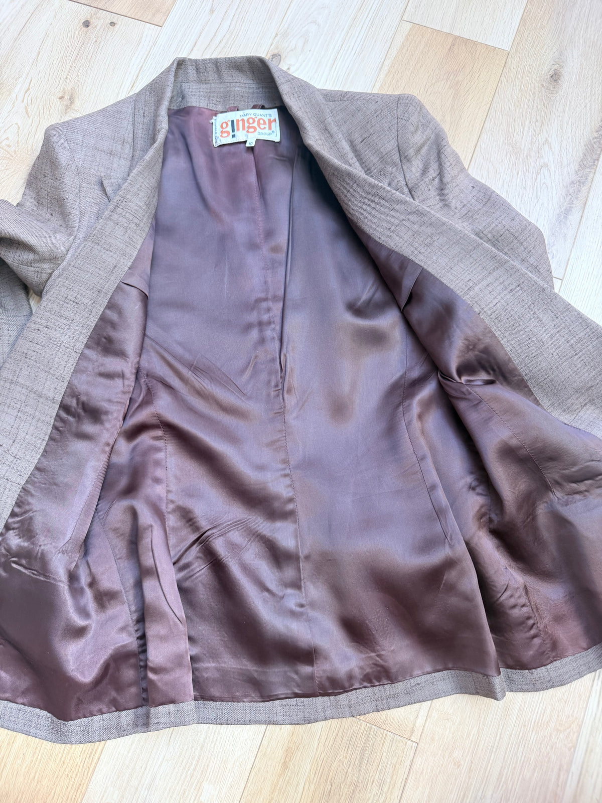 Vintage Mary Quant Brown Wool Blazer | Made in England