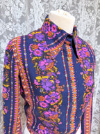 Rare Vintage 1960s/70s Hettlage Psychedelic Floral Dagger Collar Jacket
