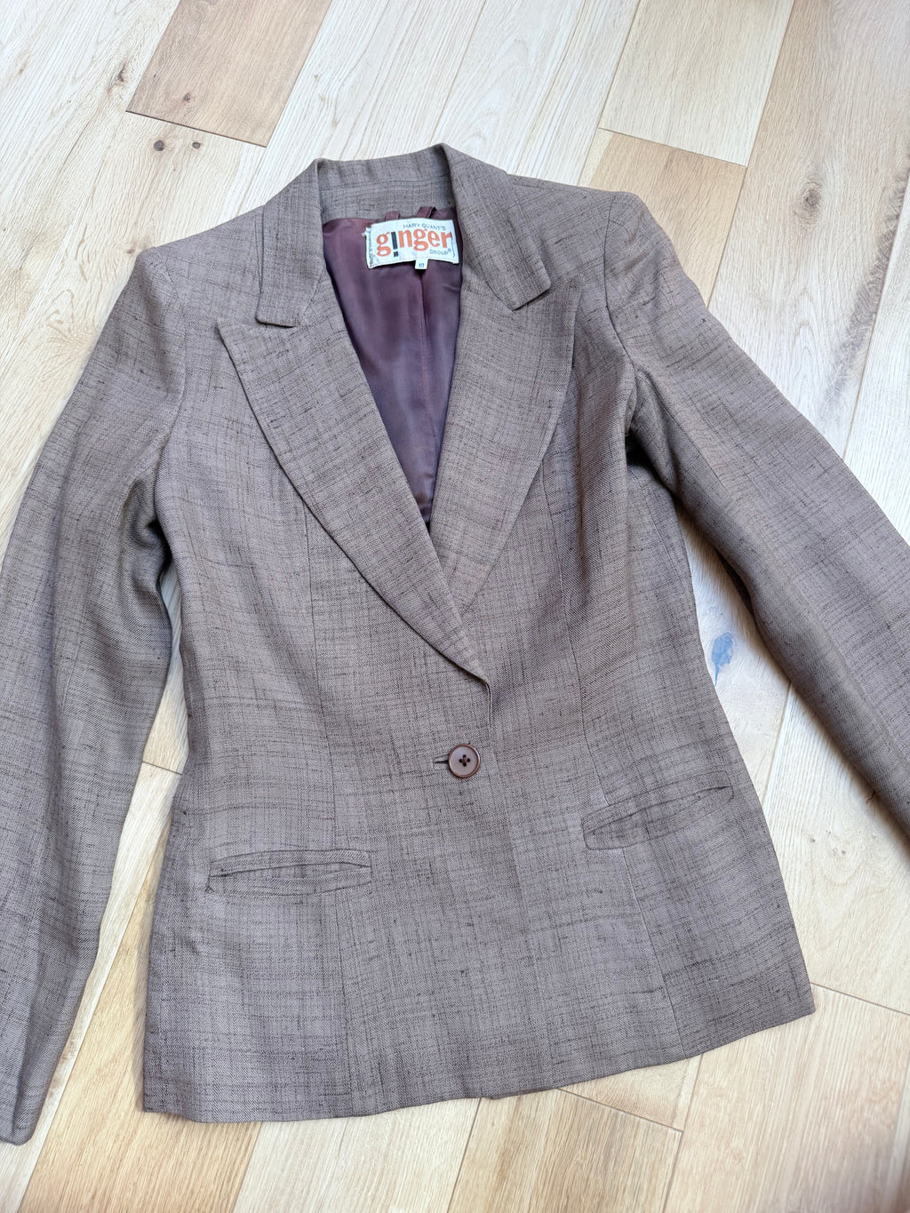 Vintage Mary Quant Brown Wool Blazer | Made in England