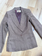 Vintage Mary Quant Brown Wool Blazer | Made in England