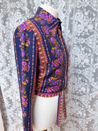 Rare Vintage 1960s/70s Hettlage Psychedelic Floral Dagger Collar Jacket