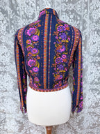 Rare Vintage 1960s/70s Hettlage Psychedelic Floral Dagger Collar Jacket
