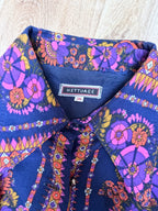 Rare Vintage 1960s/70s Hettlage Psychedelic Floral Dagger Collar Jacket