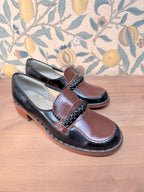 Vintage 1960s Women's Leather Loafer Shoes | Made in Italy