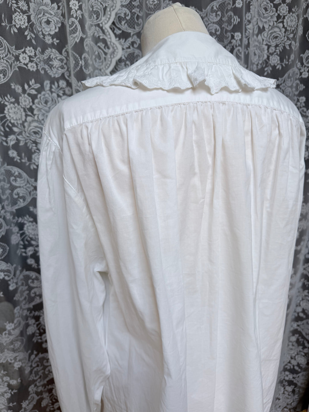 Romantic Revival: Vintage 1980s Laura Ashley Clown Shirt Peter Pan Collar