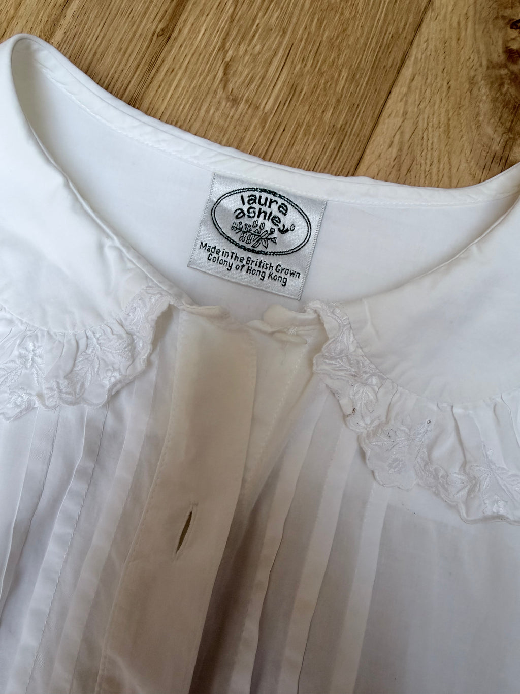 Romantic Revival: Vintage 1980s Laura Ashley Clown Shirt Peter Pan Collar