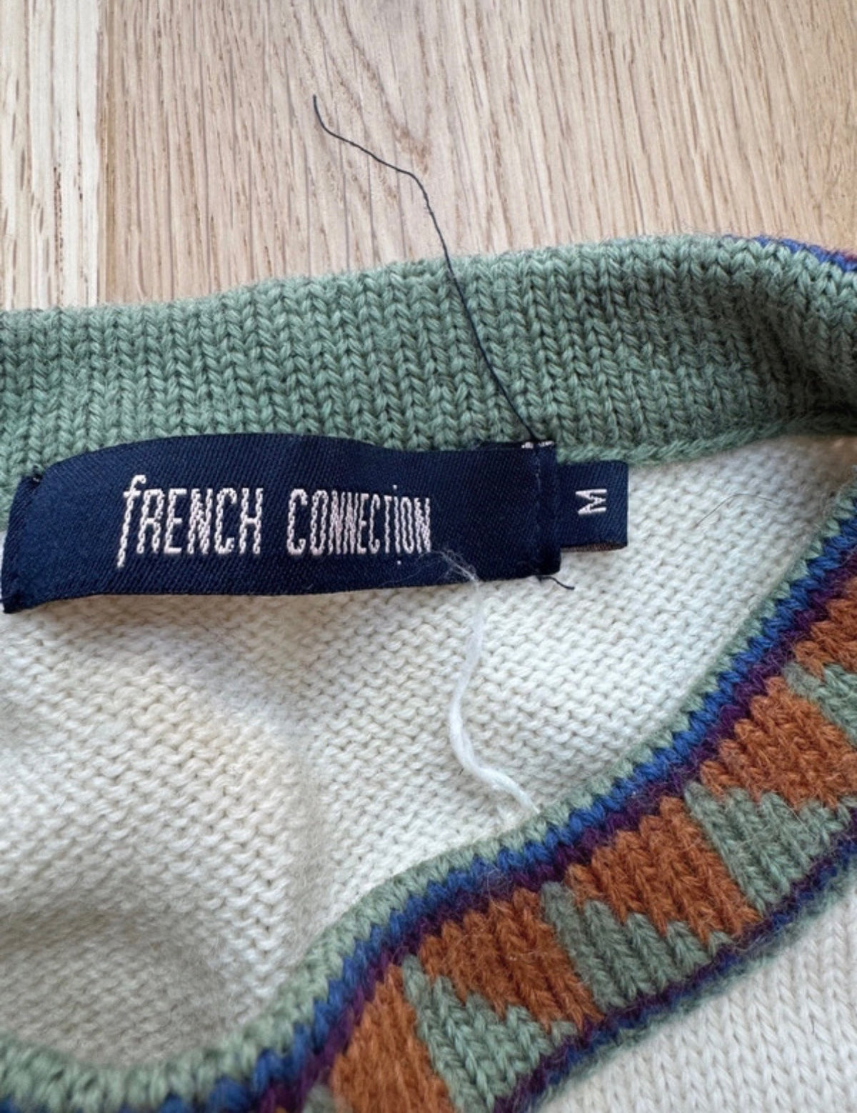 Winter Sun: 1990s French Connection Vintage Embroidered Sun Jumper