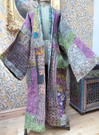 Woodstock Long #3 Vintage Cotton Kantha Jacket | Traditionally Made & Upcycled