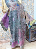 Woodstock Long #3 Vintage Cotton Kantha Jacket | Traditionally Made & Upcycled