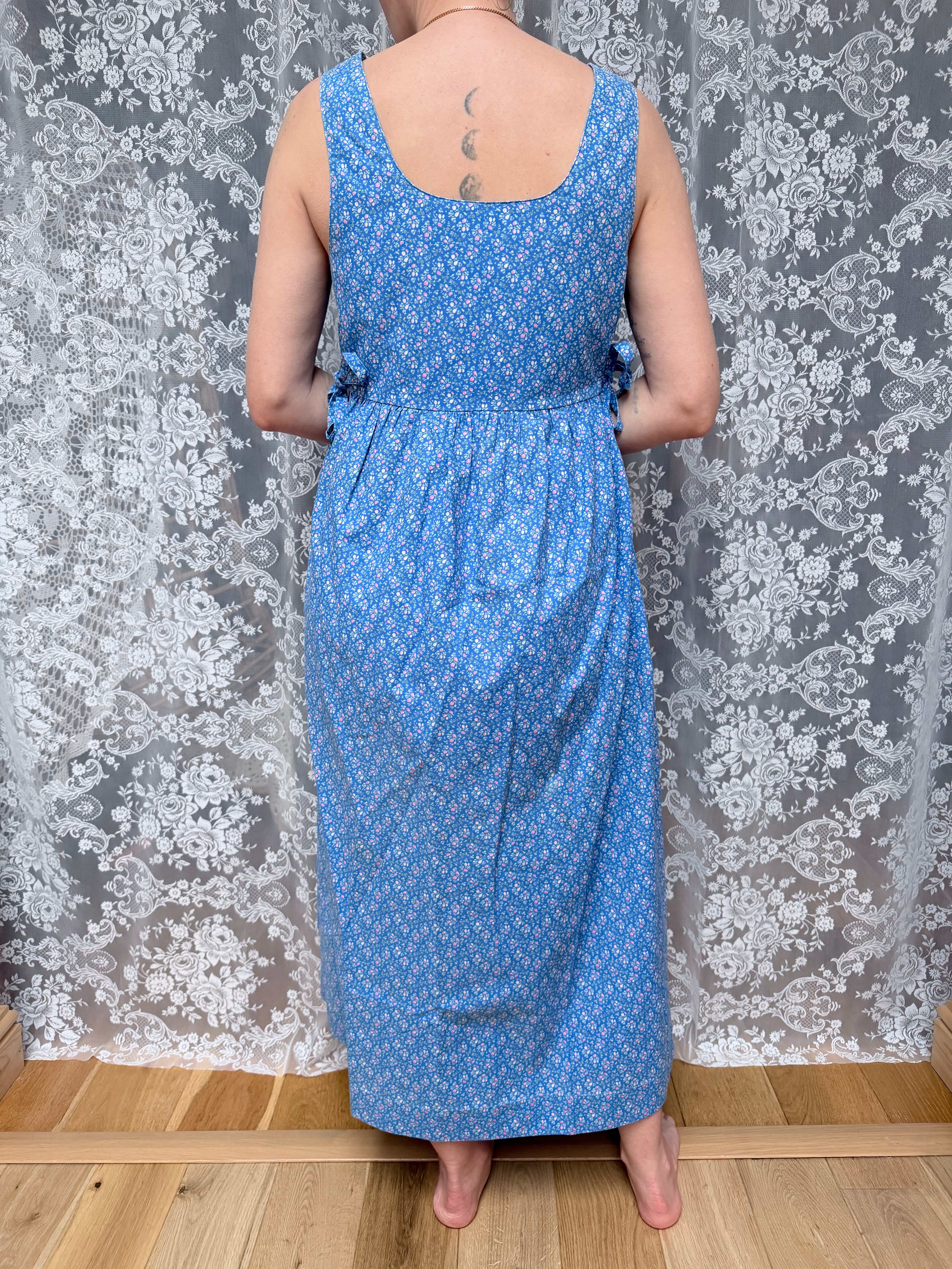 Summer Smiles: Vintage 1980s Laura Ashley Ditsy Print Pinafore Dress