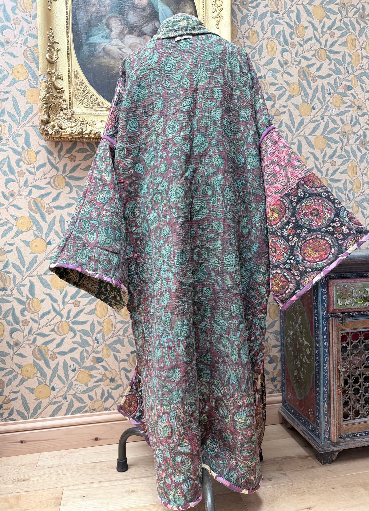 Woodstock Long #1 Vintage Cotton Kantha Jacket | Traditionally Made & Upcycled