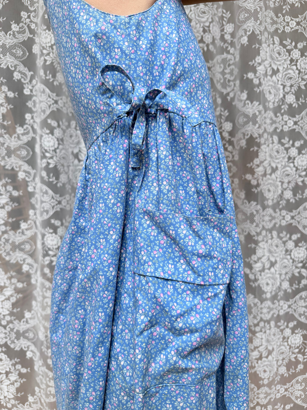 Summer Smiles: Vintage 1980s Laura Ashley Ditsy Print Pinafore Dress