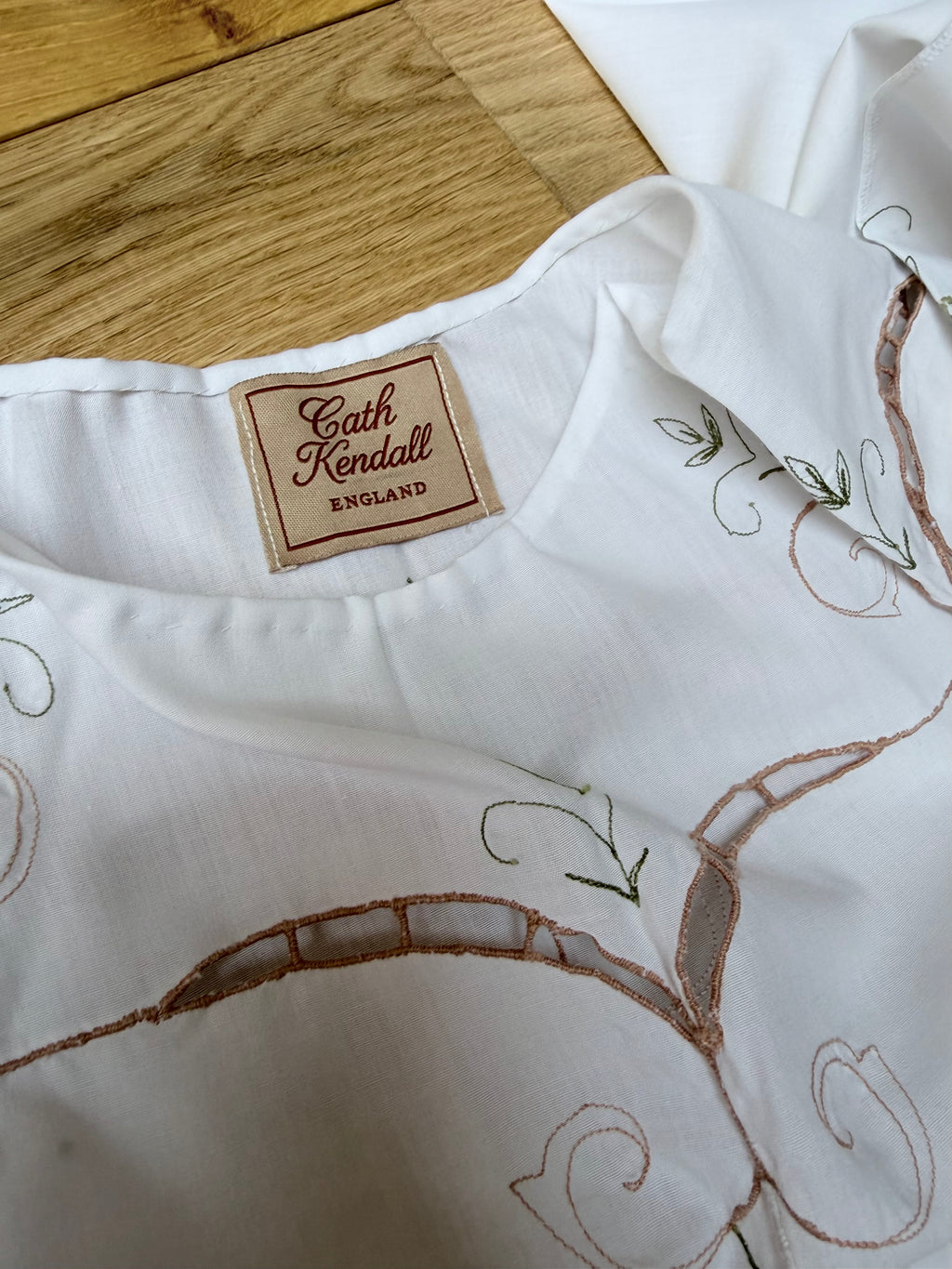 Vintage 1960s Floral Embroidery Bell Sleeve Handmade Mini Dress