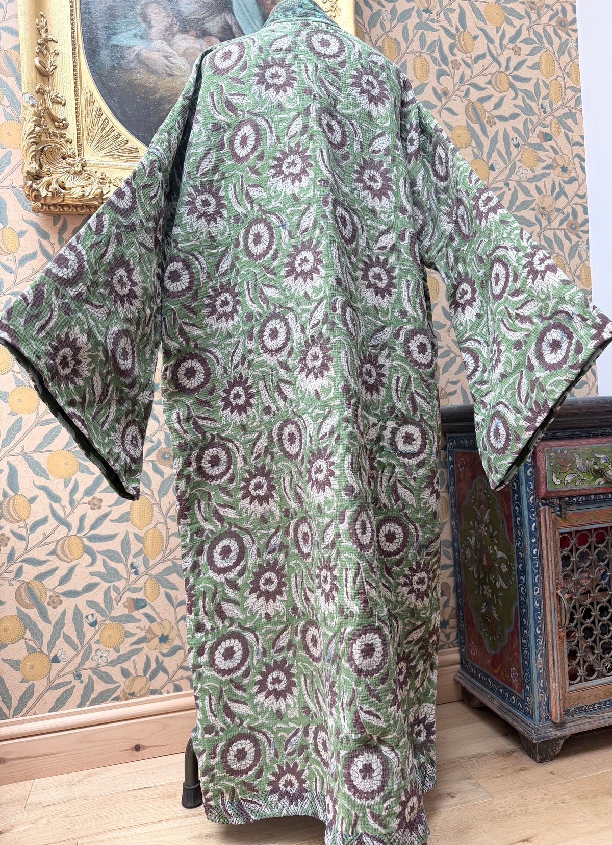 Woodstock Long #4 Vintage Cotton Kantha Jacket | Traditionally Made & Upcycled