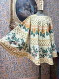 Vintage Sunflower Block Print Handmade Festival Mini Dress