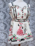 Rare Anna Sui Y2K Silk Folk Art Peplum Top | Catwalk Piece
