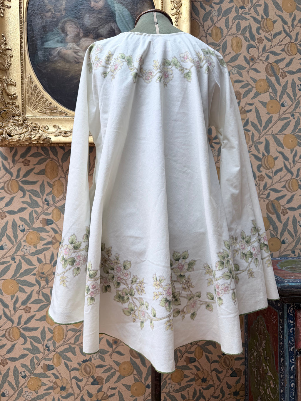 Vintage 1970s Bell Sleeve Floral Handmade Festival Mini Dress