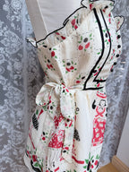 Rare Anna Sui Y2K Silk Folk Art Peplum Top | Catwalk Piece