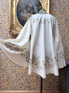 Vintage 1970s Bell Sleeve Floral Handmade Festival Mini Dress