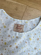 Vintage Handmade Yellow Ditsy Floral Festival Mini Dress