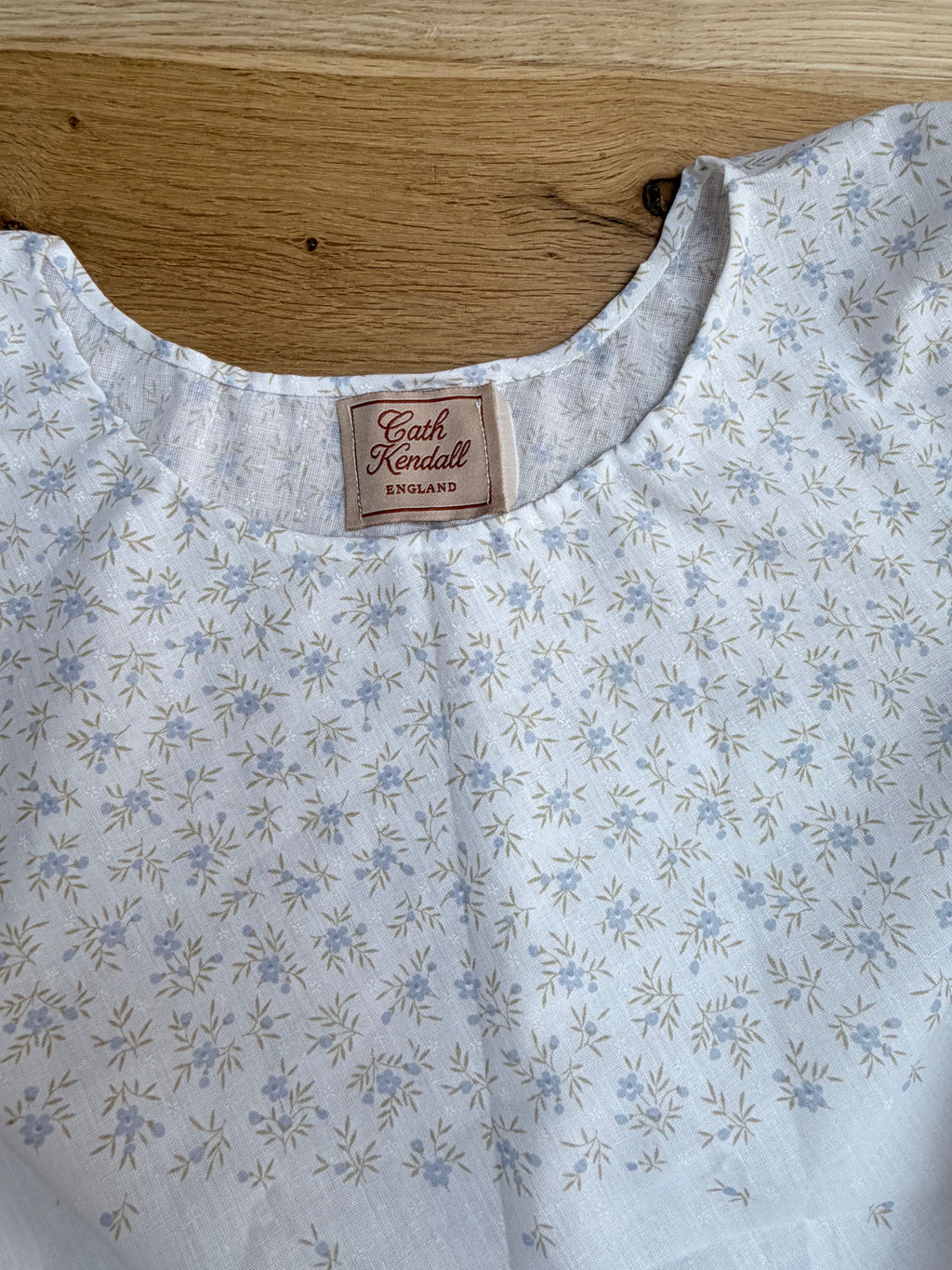 Vintage Handmade Blue Floral Festival Mini Dress