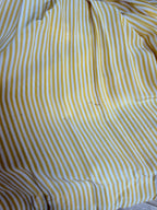 Vintage 1940s Yellow and White Pinstripe Summer Dress | Swing Dress