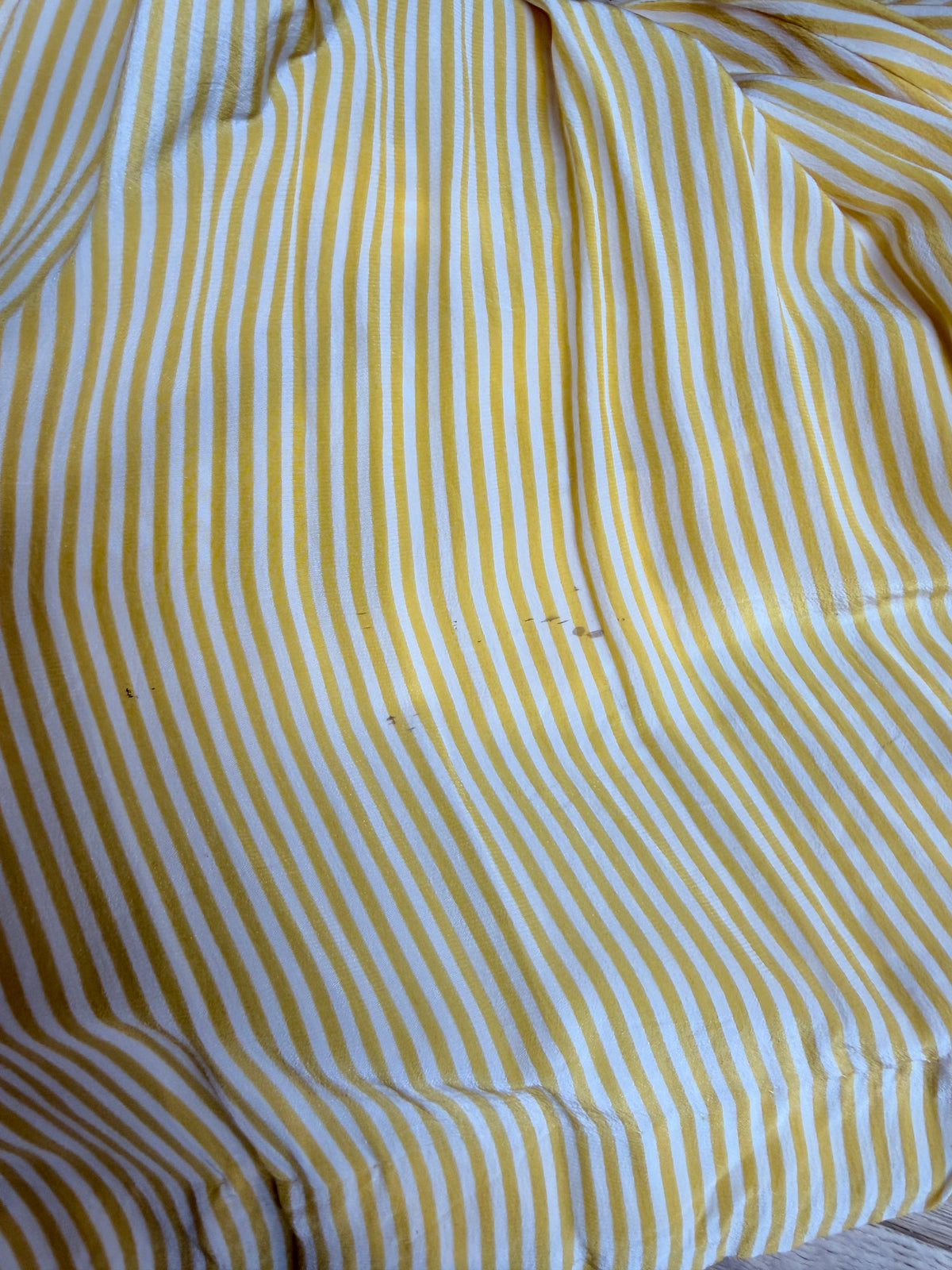 Vintage 1940s Yellow and White Pinstripe Summer Dress | Swing Dress