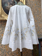 Vintage Handmade Blue Floral Festival Mini Dress