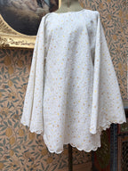 Vintage Handmade Yellow Ditsy Floral Festival Mini Dress