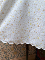 Vintage Handmade Yellow Ditsy Floral Festival Mini Dress