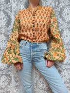 The Sunflower Jasmine Blouse | Traditionally Made and Hand Block Printed