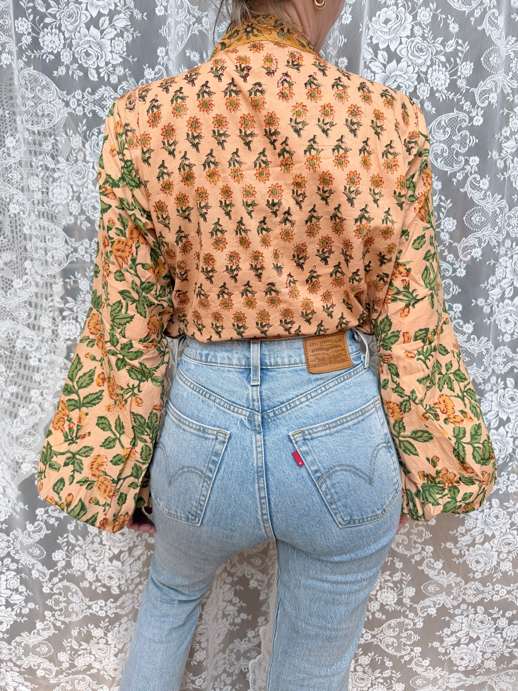 The Sunflower Jasmine Blouse | Traditionally Made and Hand Block Printed
