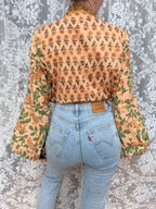 The Sunflower Jasmine Blouse | Traditionally Made and Hand Block Printed